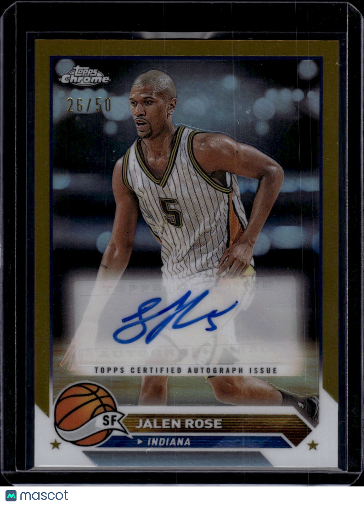 2024 Topps Chrome Basketball Jalen Rose Gold /50 Auto