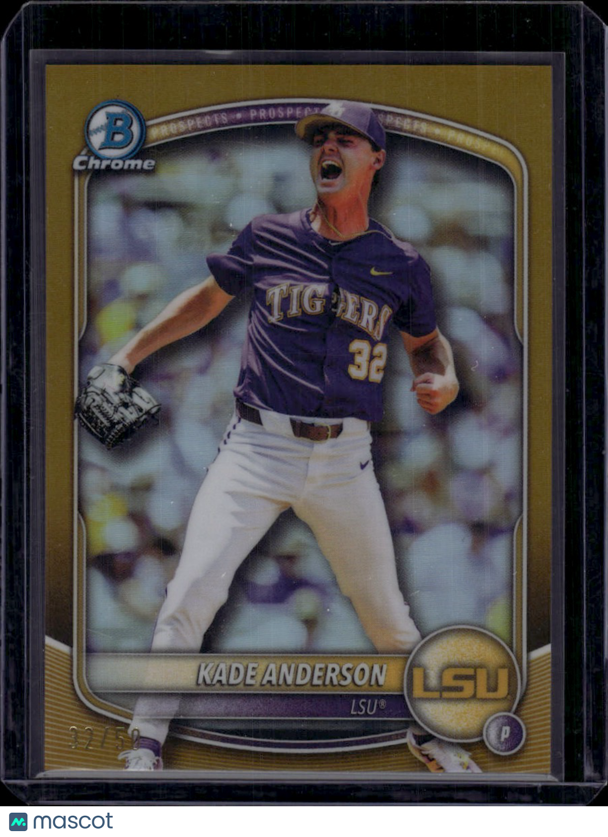 2026 Bowman Kade Anderson College Variation Gold Refractor 32/50 NUMBER MATCH