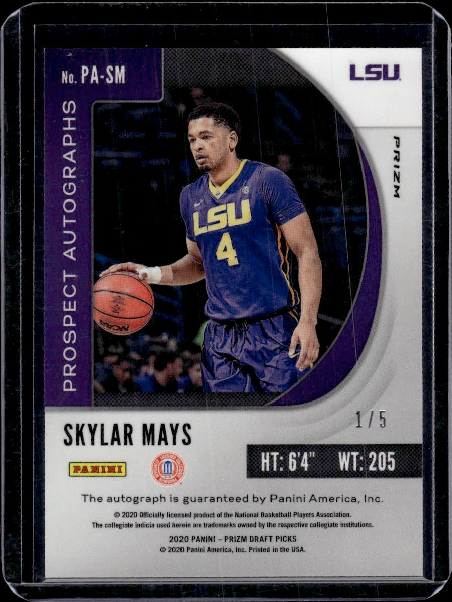2020 Panini Prizm Draft Picks Skylar Mays Green Pulsar 1 / 5 RC