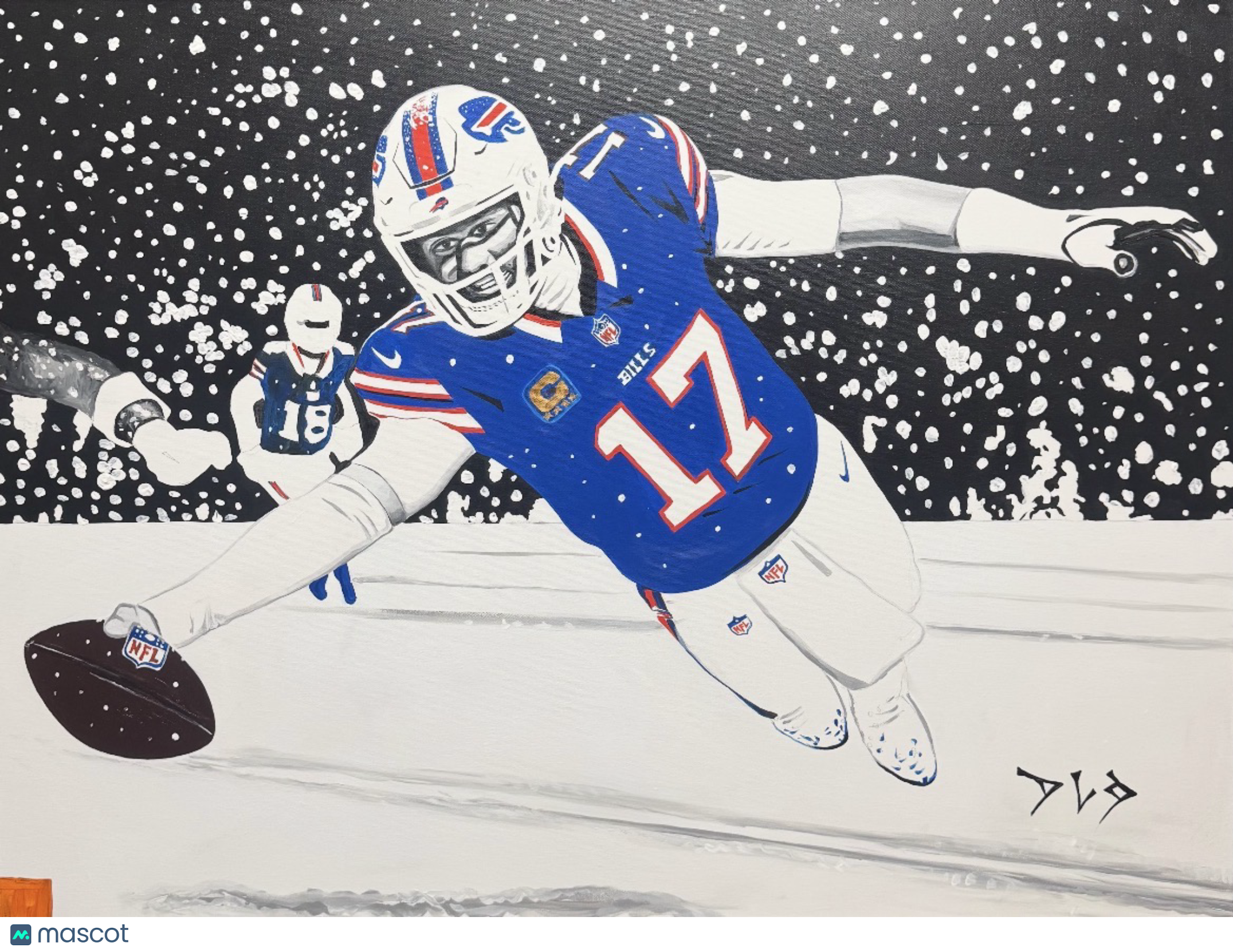DLo Josh Allen Original Painting 30x40