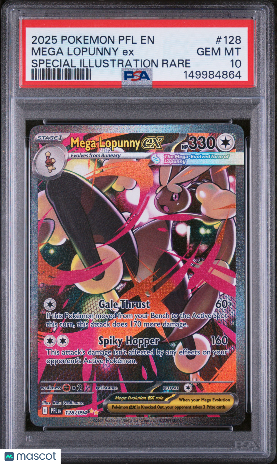 Pokemon Phantasmal Flames Mega Lopunny EX Special Illustration Rare PSA 10