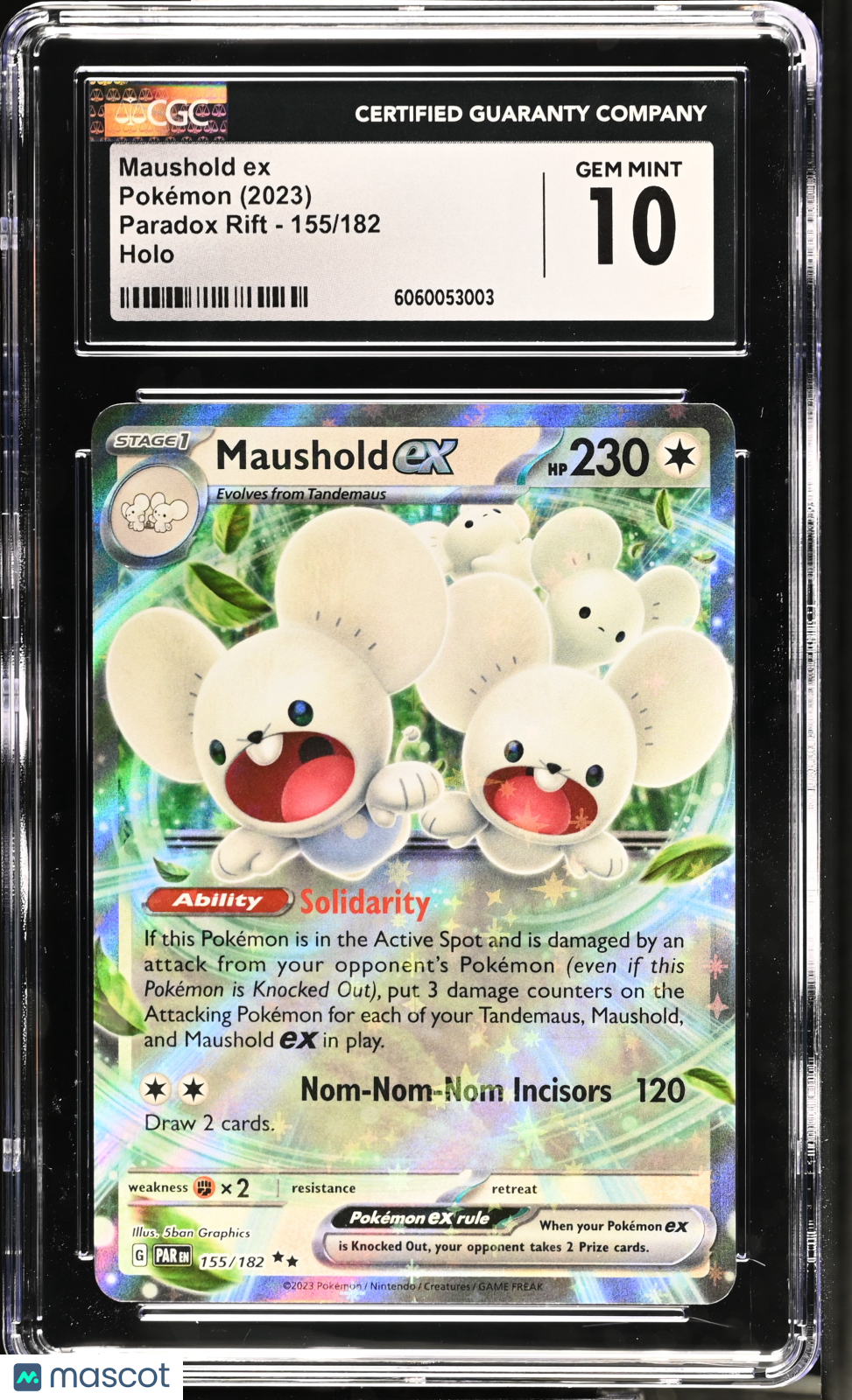 2023 Pokemon Paradox Rift Maushold ex CGC 10