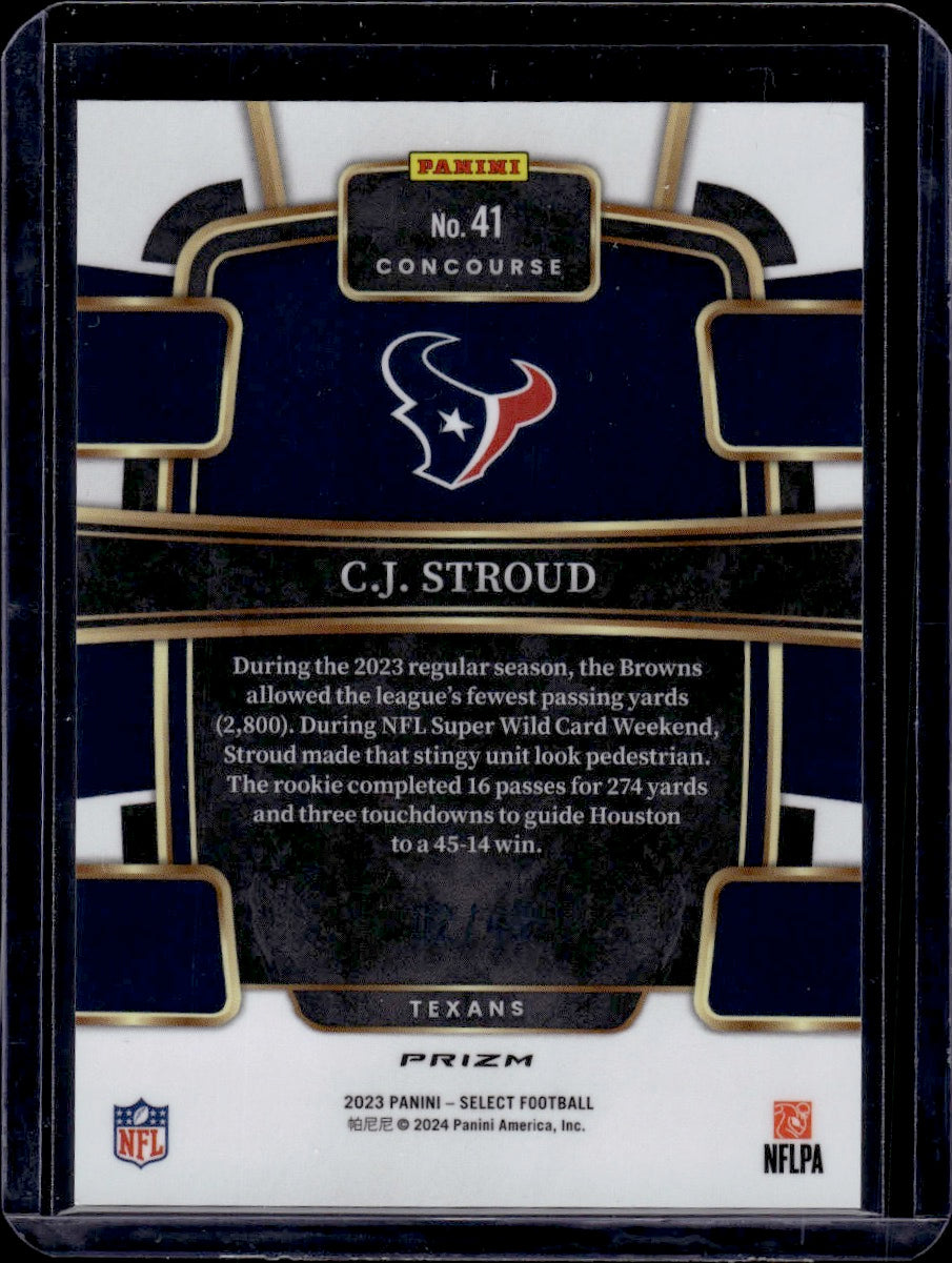 2024 Panini Select Concourse Prizm C.J. Stroud Orange /49 RC