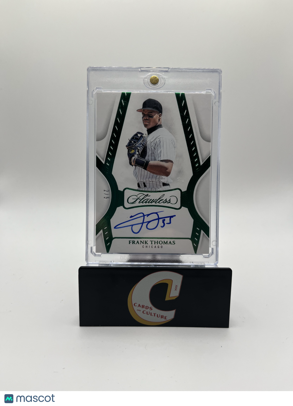 2025 Panini Flawless Frank Thomas Emerald /5 On Card Auto
