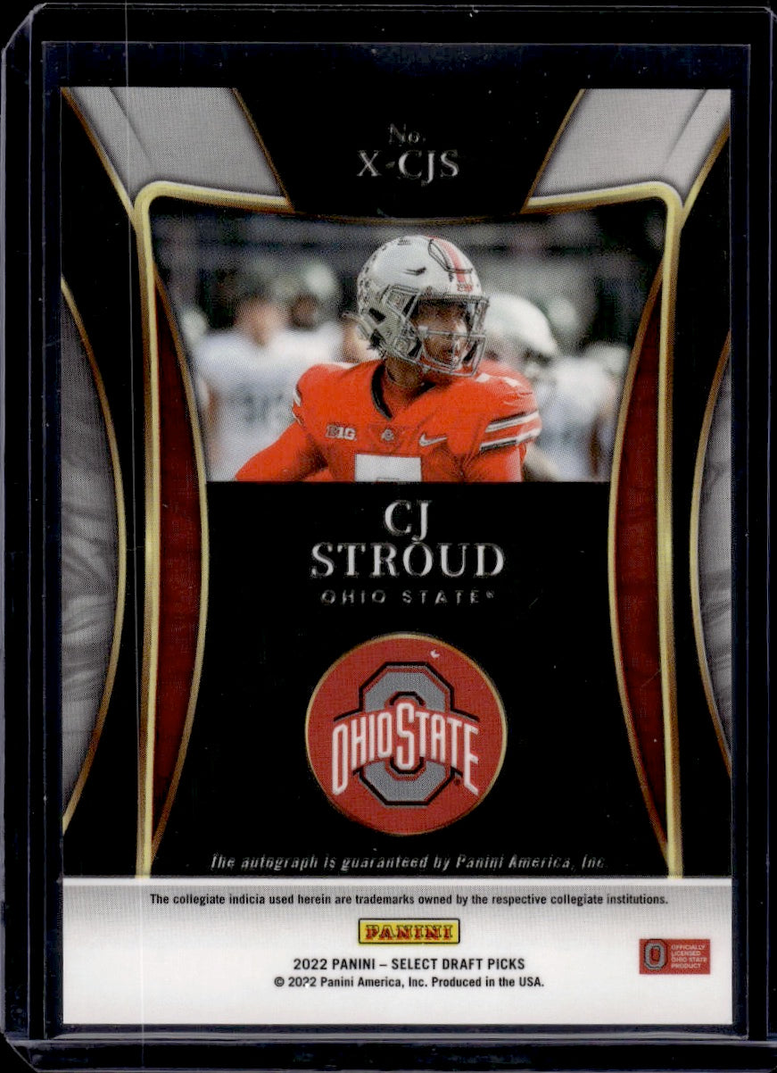 2022 Panini Select Draft Picks X-Factor C.J. Stroud Auto