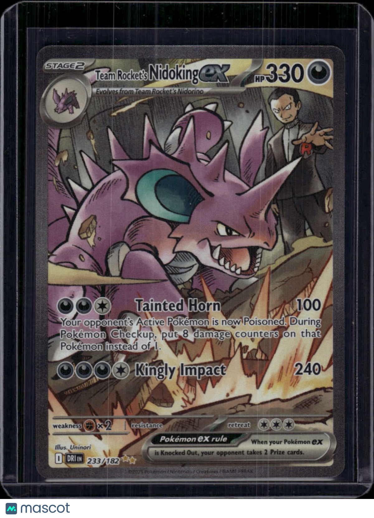 Pokemon 2025 Scarlet & Violet Destined Rivals Team Rocket's Nidoking EX SAR