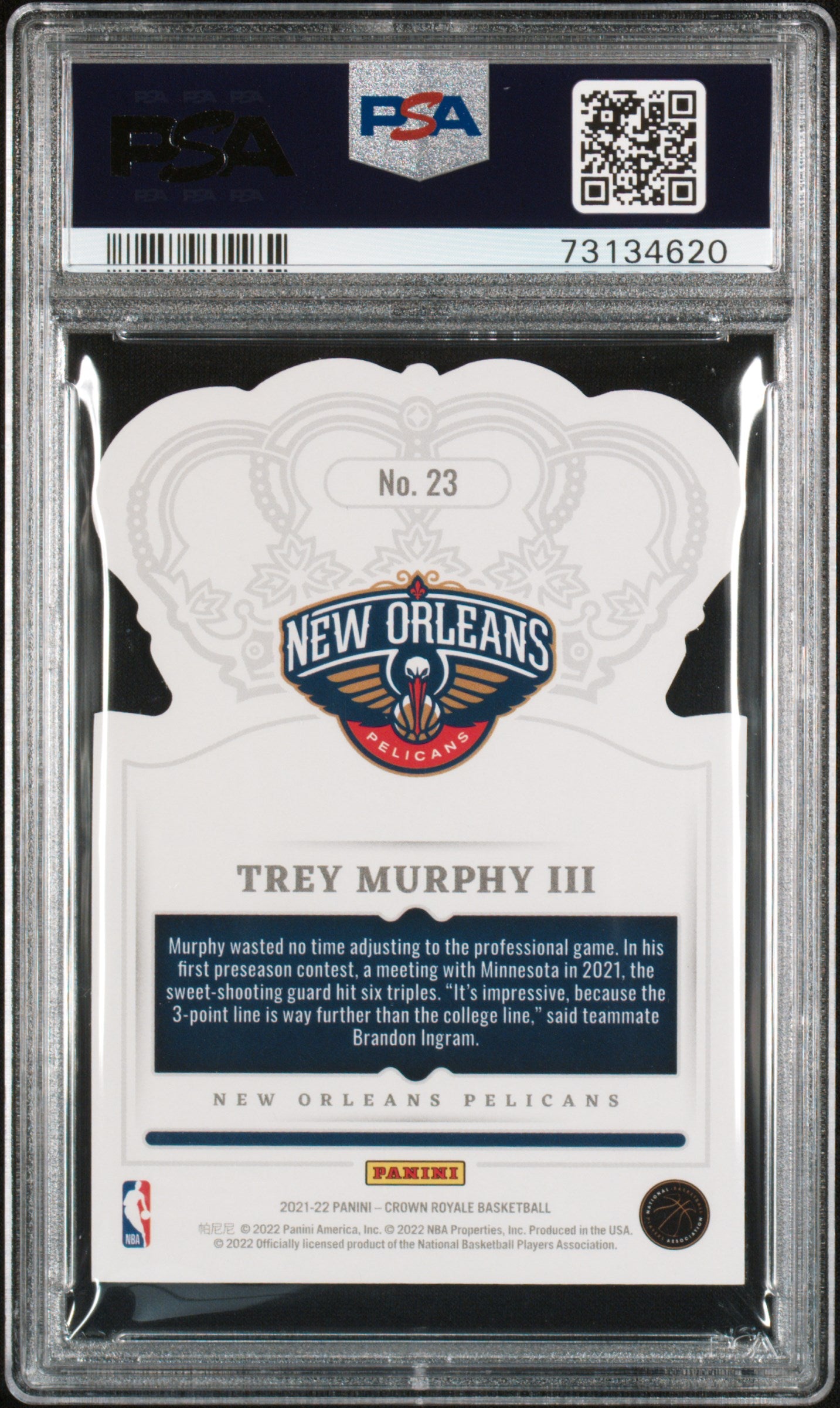2021 Panini Crown Royale Trey Murphy III Asia Gold /10 PSA 9