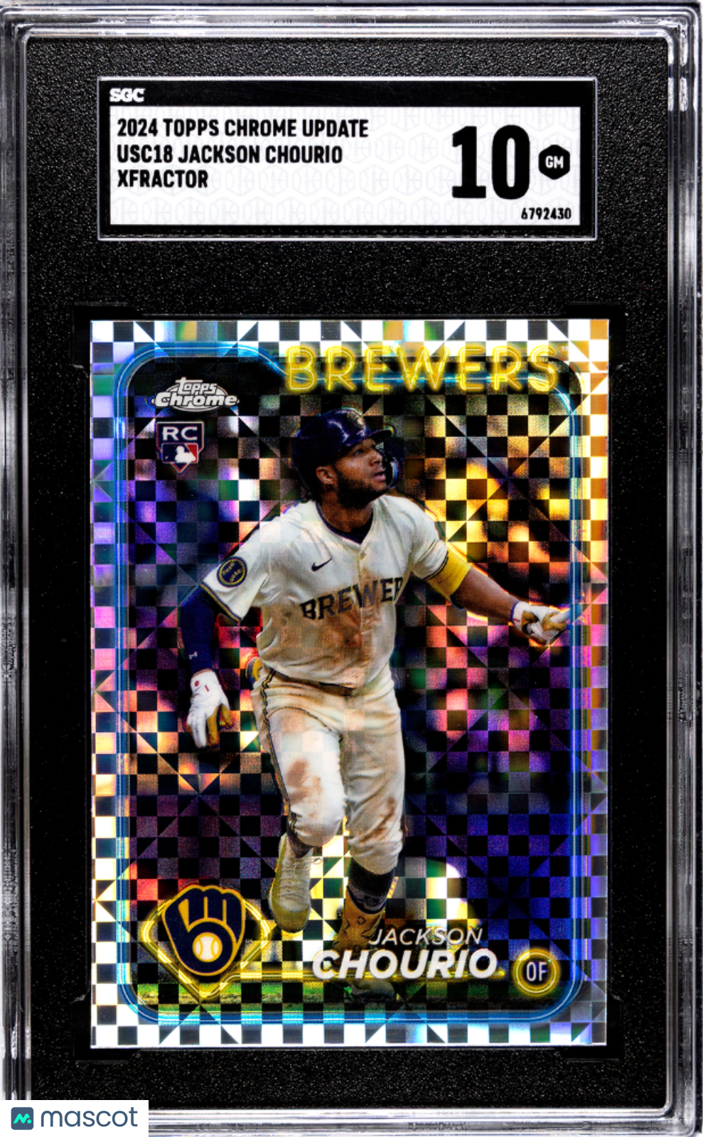 2024 Topps Chrome Update Jackson Chourio Xfractor SGC 10