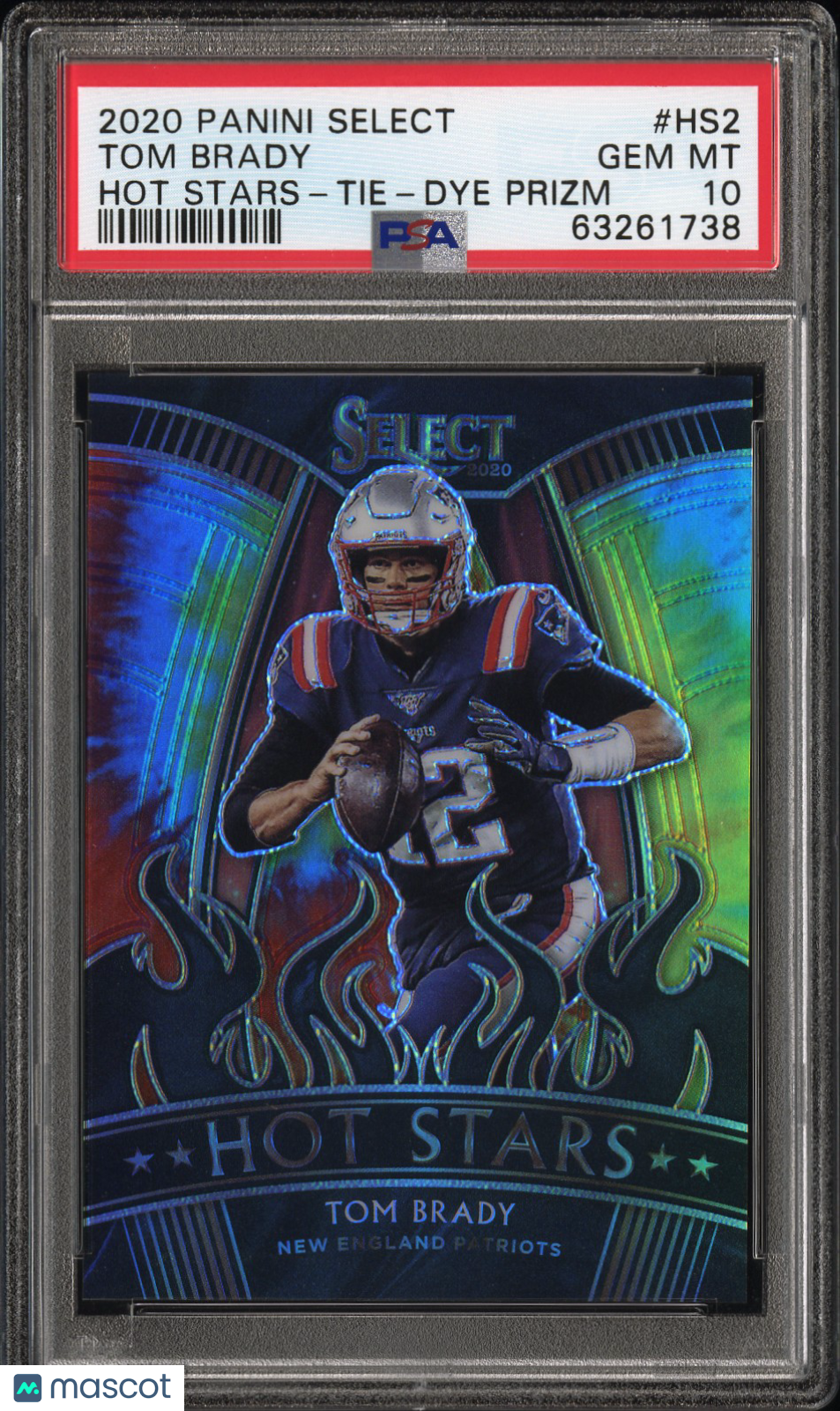 2020 Panini Select Hot Stars Tom Brady Tie Dye /25 PSA 10